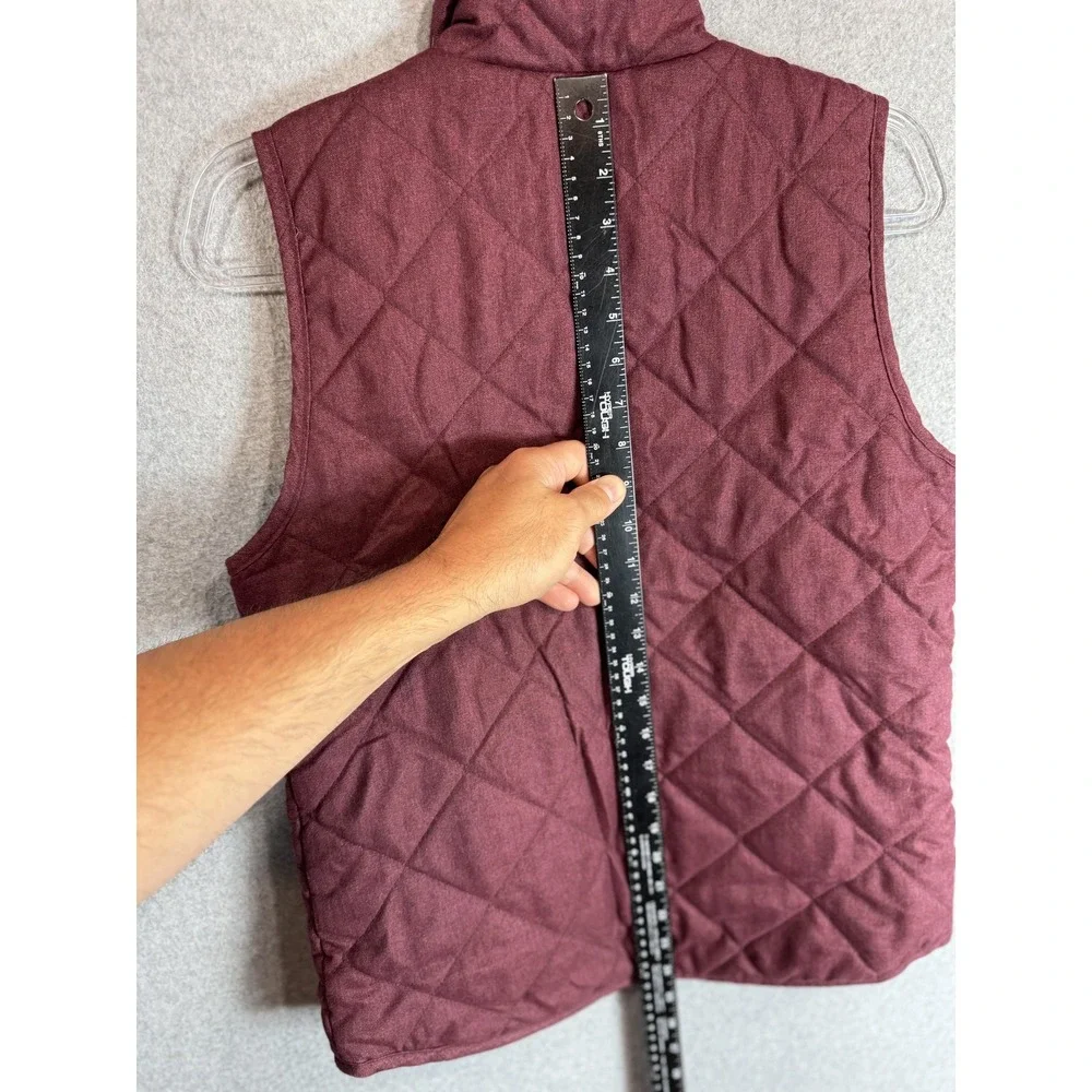 Thread & Supply Quilted Vest Womens Small Sleeveless Full Zip Pockets